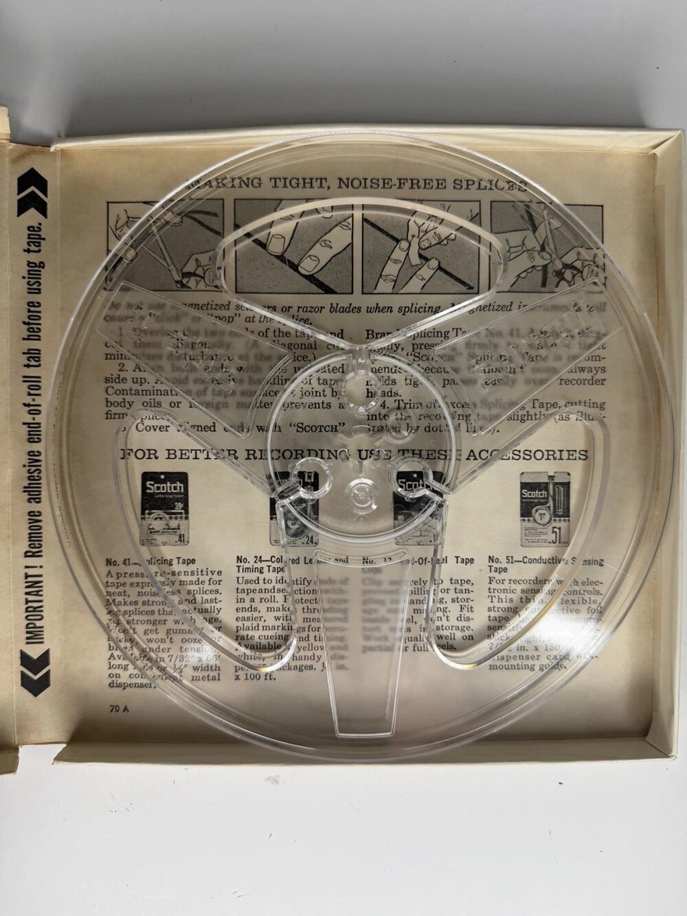 3M Scotch brand empty 7-inch reel of magnetic tape model RB-7 Vintage - Picture 4 of 5